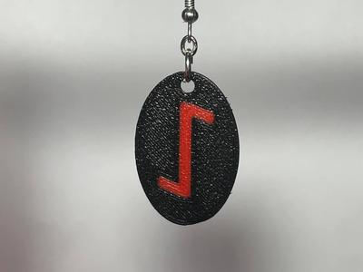 runic earring, eihwaz rune