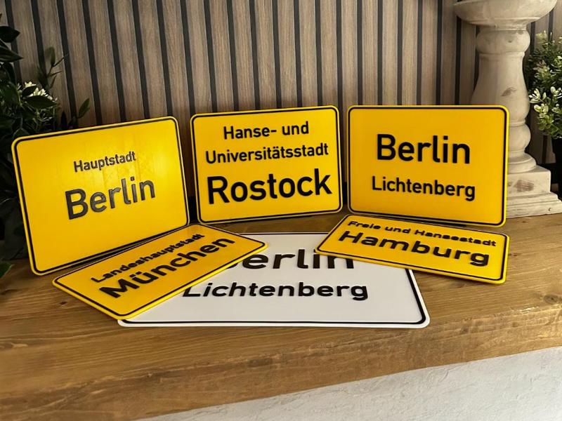 Town Sign Original Dimensions. City Entrance Berlin