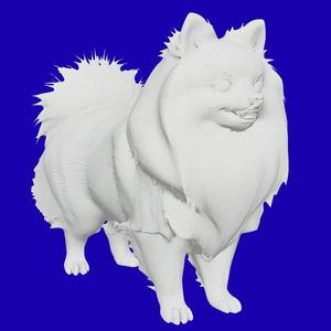 Fluffy Pomeranian Sculpture
