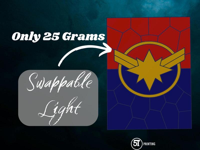 Captain Marvel light (swappable glass)