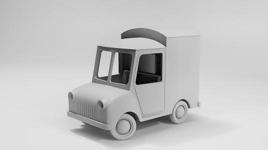 Stylized Toy Delivery Van