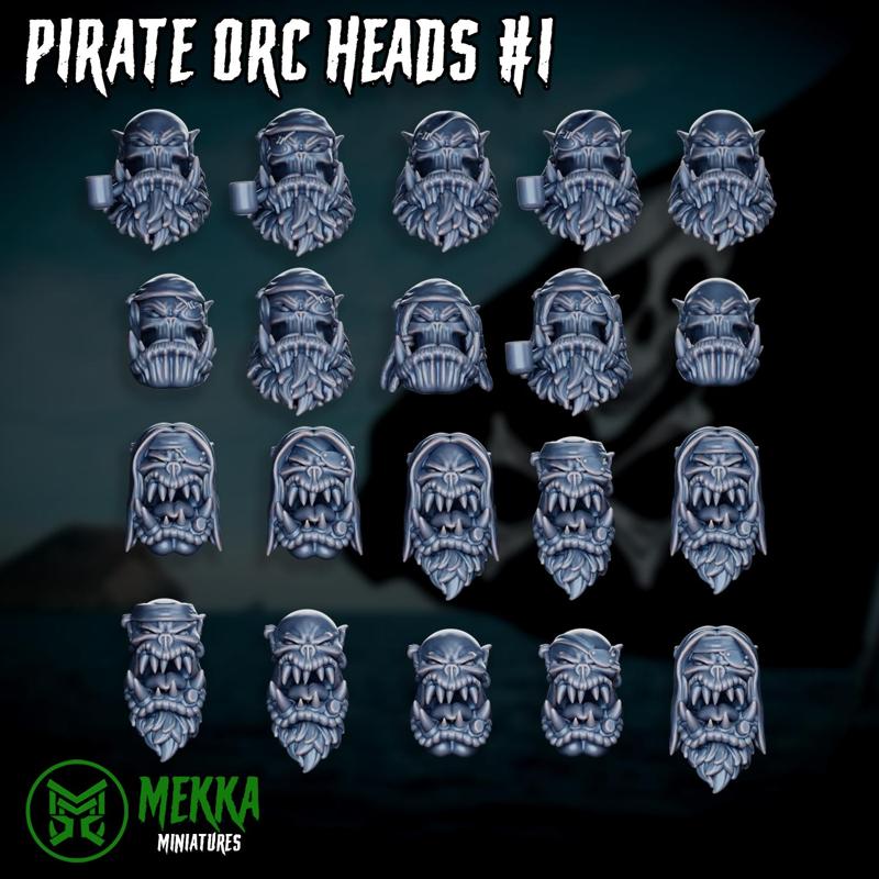 Pirate Orc Heads