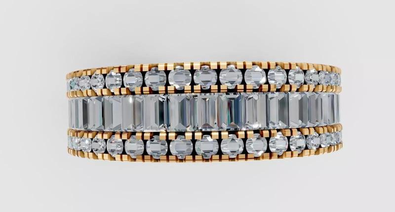 Channel-Set Baguettes ring