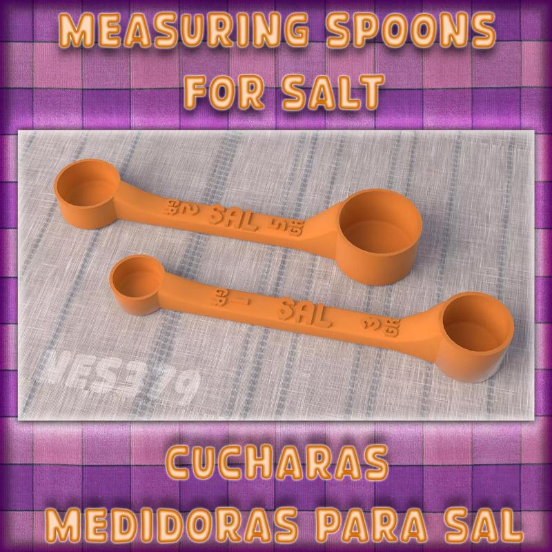 Cucharitas con 4 medidas de sal