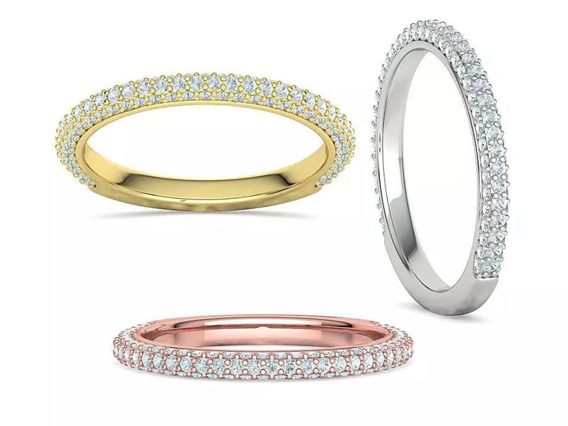 Isabella Eternity Diamond Band ring 3dprint jewelry