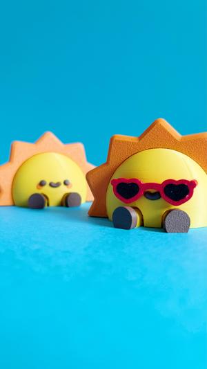 Cute Articulated Sun | No AMS | Print-in-place | Support-free