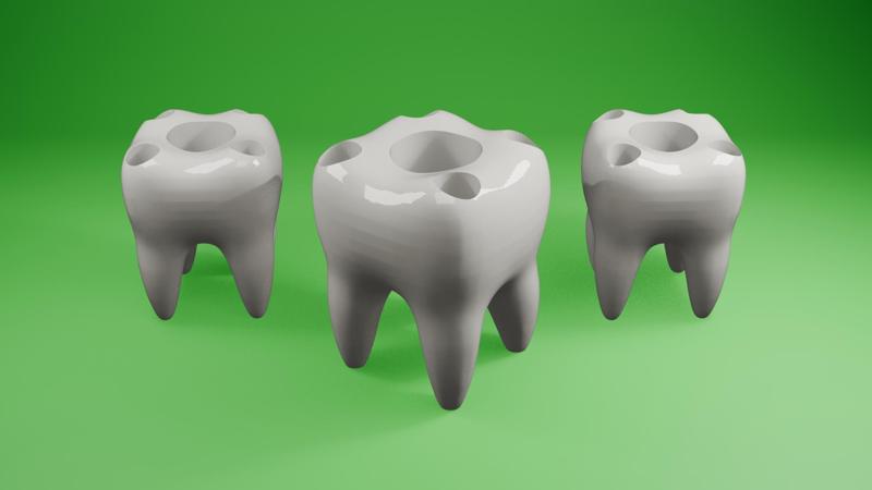 Tooth Toothbrush & Toothpaste Holder STL File – Bathroom Organizer