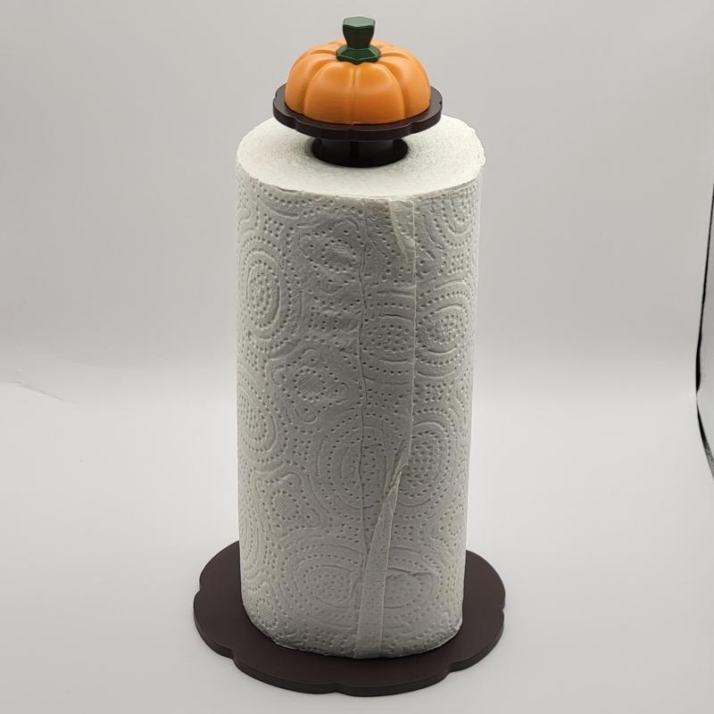 Pumpkin paper towel holder
