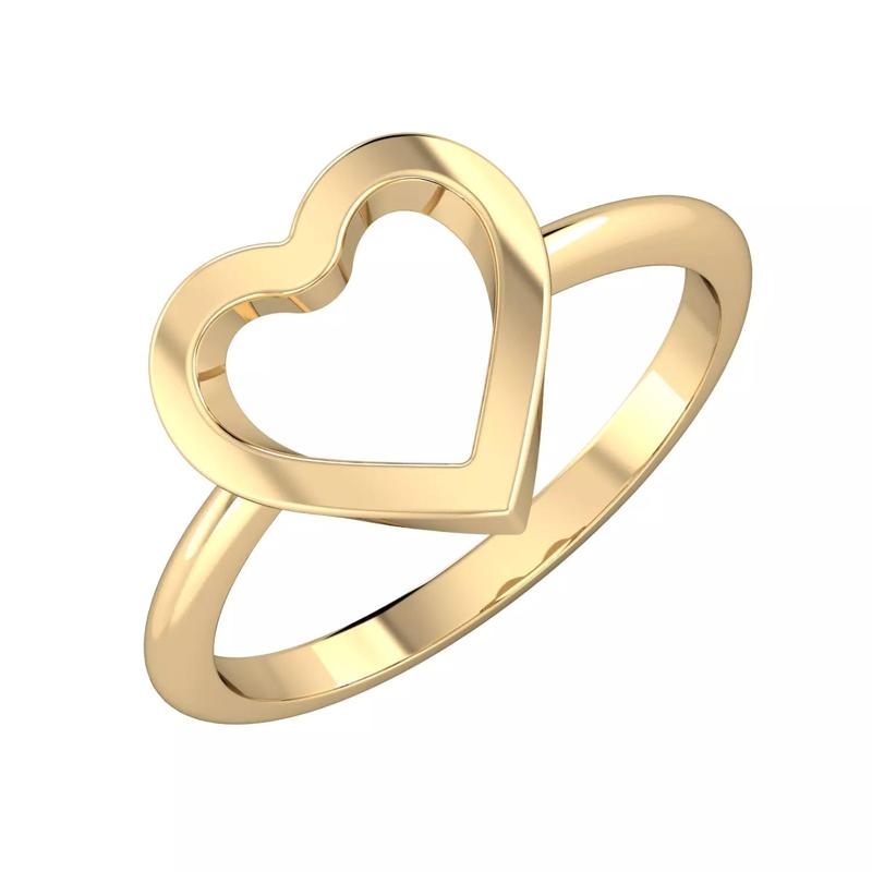 SWARING07 heart shaped gold ring