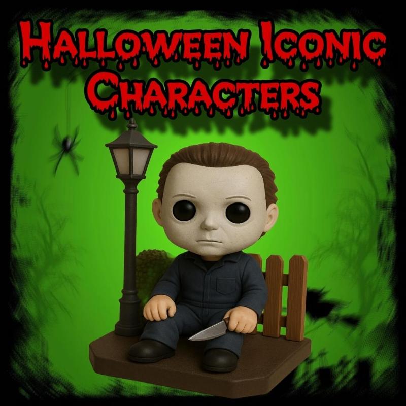 Michael Myers diorama chibi Halloween iconic characters