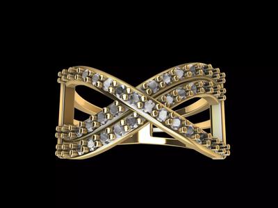 twist diamond ring stl verified
