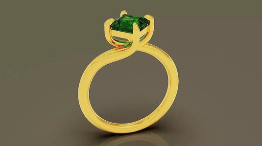 Twist prong set princess shape diamond solitaire engagement ring