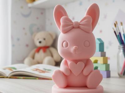 Adorable Heart Bunny – Perfect Kids Room Decor