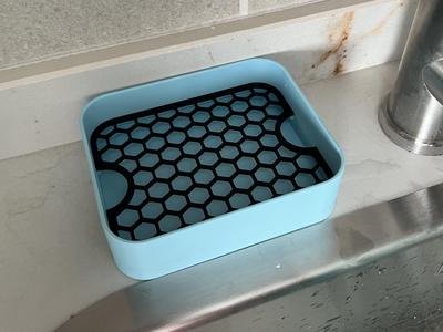 Minimalist sponge stand and drainer