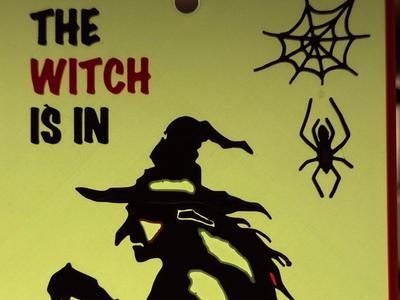 Halloween witch door sign