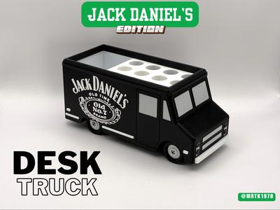 Jack Daniels desk truck organizer pen holder