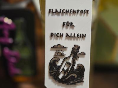 Bottle Tag - Message in a Bottle