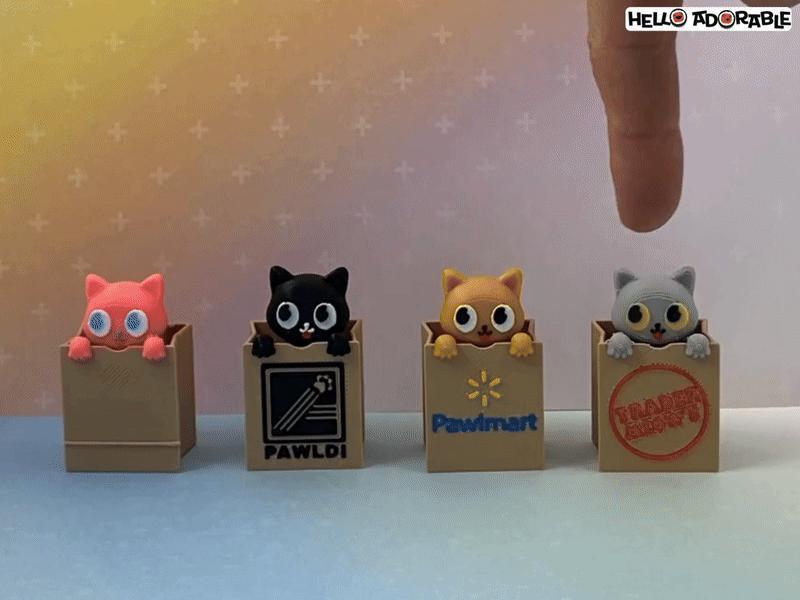 Cat in a Paper Bag Clicker Fidget Toy