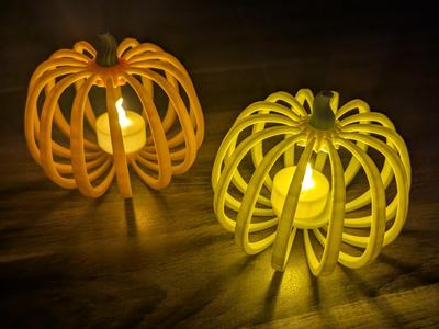 Cute Small Ribbed Pumpkin