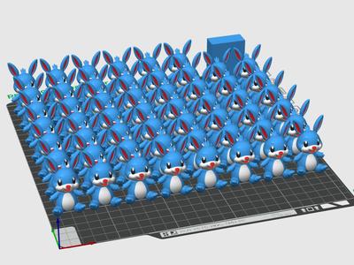 SkyBlue Rabbit - Color 54pcs - Commercial license