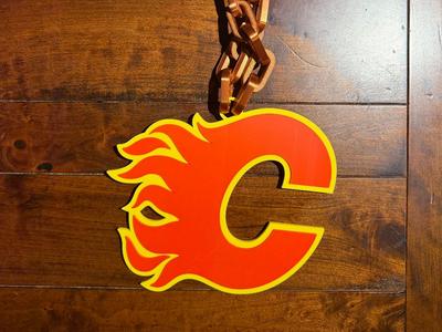 Calgary Flames Oversized Necklace Logo