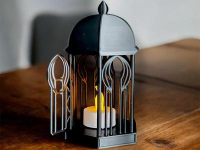 Lantern with swivel door