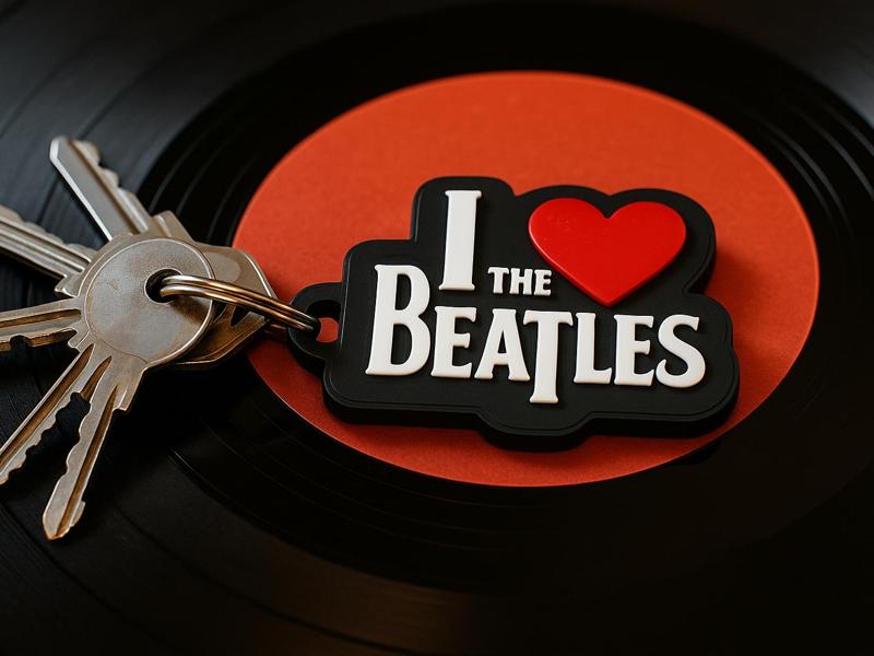 i love the beatles keychain