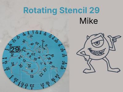 Rotating Stencil 29 Mike Wazowski
