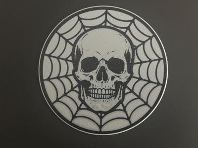 Skull & Web Coaster – 3D Printable Drink Coaster