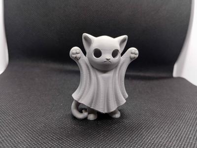 Cute Scary Cat Ghost Haunted Halloween Figure