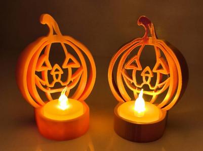 Halloween Pumpkin Tealight Stand