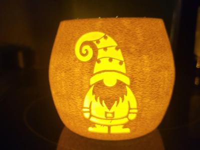 Tealight with Christmas Gnome