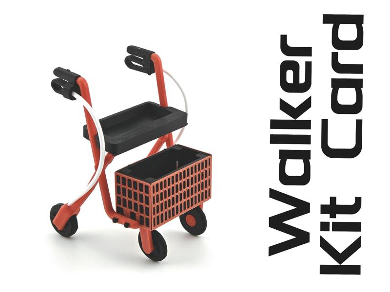Walker Kit Card (Rollator) — Push-Pin, No-Glue