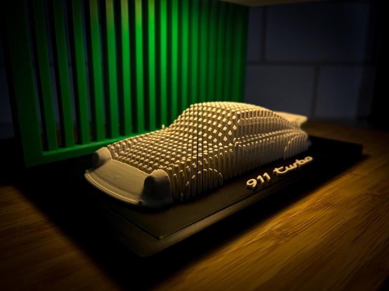 Porsche 911 Turbo - Layered Car Art