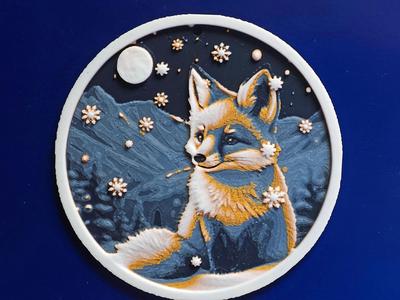 Lovley Fox V1 Christmas Ornament in 4 colors.
