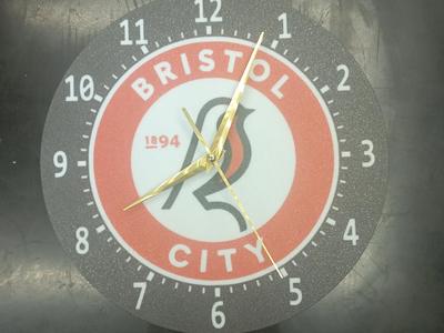 Bristol City wall clock Wanduhr