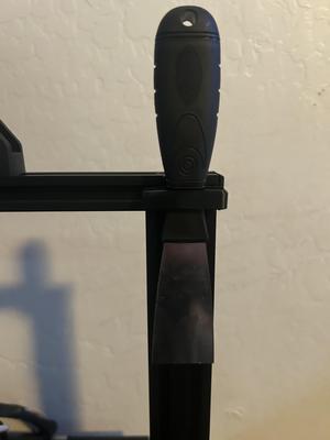 print bed scraper holder for linear rail