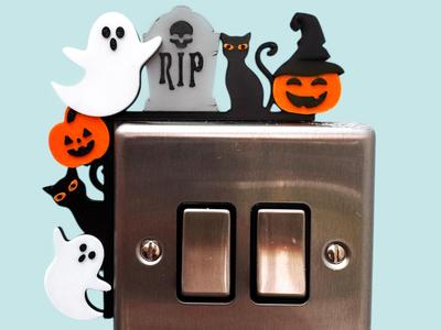 Halloween light switch corner decoration
