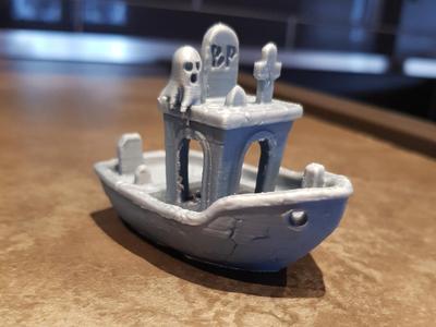 3D Benchy Halloween Ghost Spooky Scary Design art