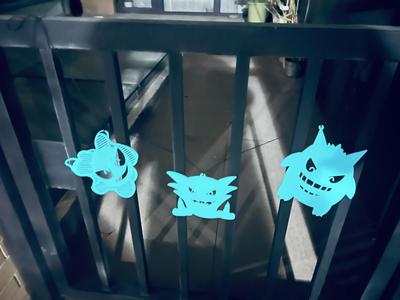 Gengar Family Halloween Ornaments