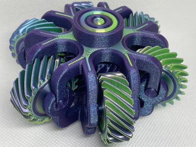 Glueless 6-Gear Fidget Spinner