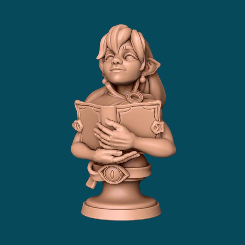 Hadrey, a halfling warlock - bust [presupported]