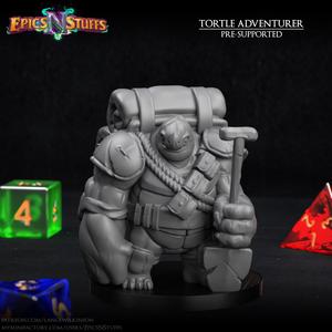 Tortle Adventurer 05 Miniature - Pre-Supported