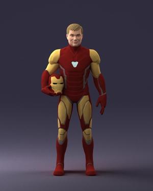 000291 Man in Futuristic Armored Suit with Helmet 1001