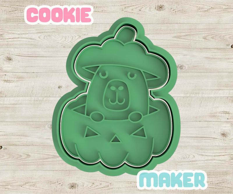 Halloween Capybara cookie and dough cutter - Halloween Cookies X2