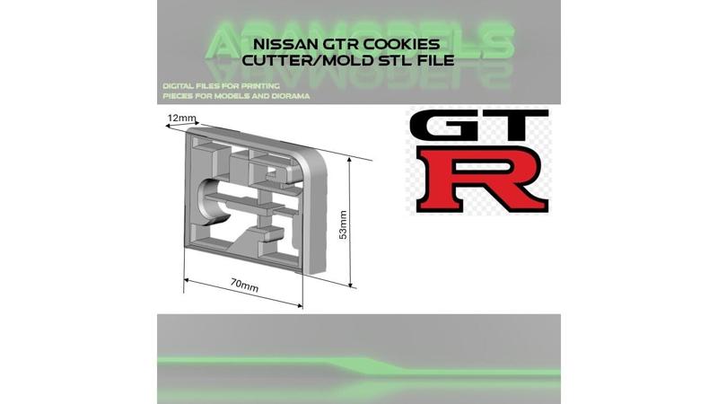GTR COOKIES CUTTER/MOLD STL FILE