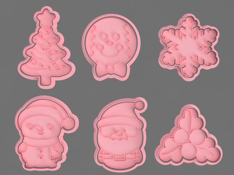 CHRISTMAS CUTTERS FOR COOKIES AND FONDANT