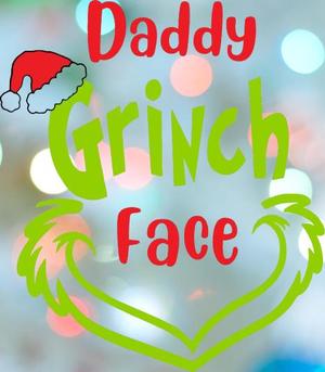 Christmas Daddy Grinch Face Stamp Cookie Cutter Set