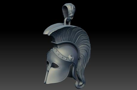 Ancient Spartan Warrior Helmet Pendant