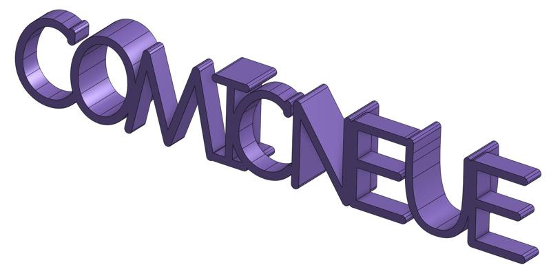 FONT COMIC NEUE ATTACHED LETTERS OFFICE DECO